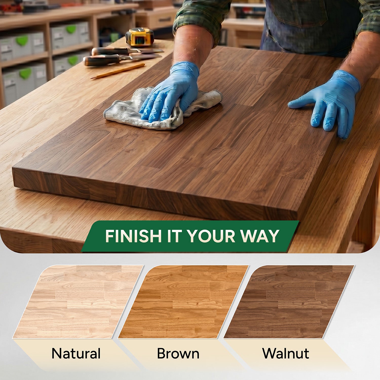 4 ft. L x 30 in. W Unfinished, Hevea Solid Wood, Butcher Block Countertop