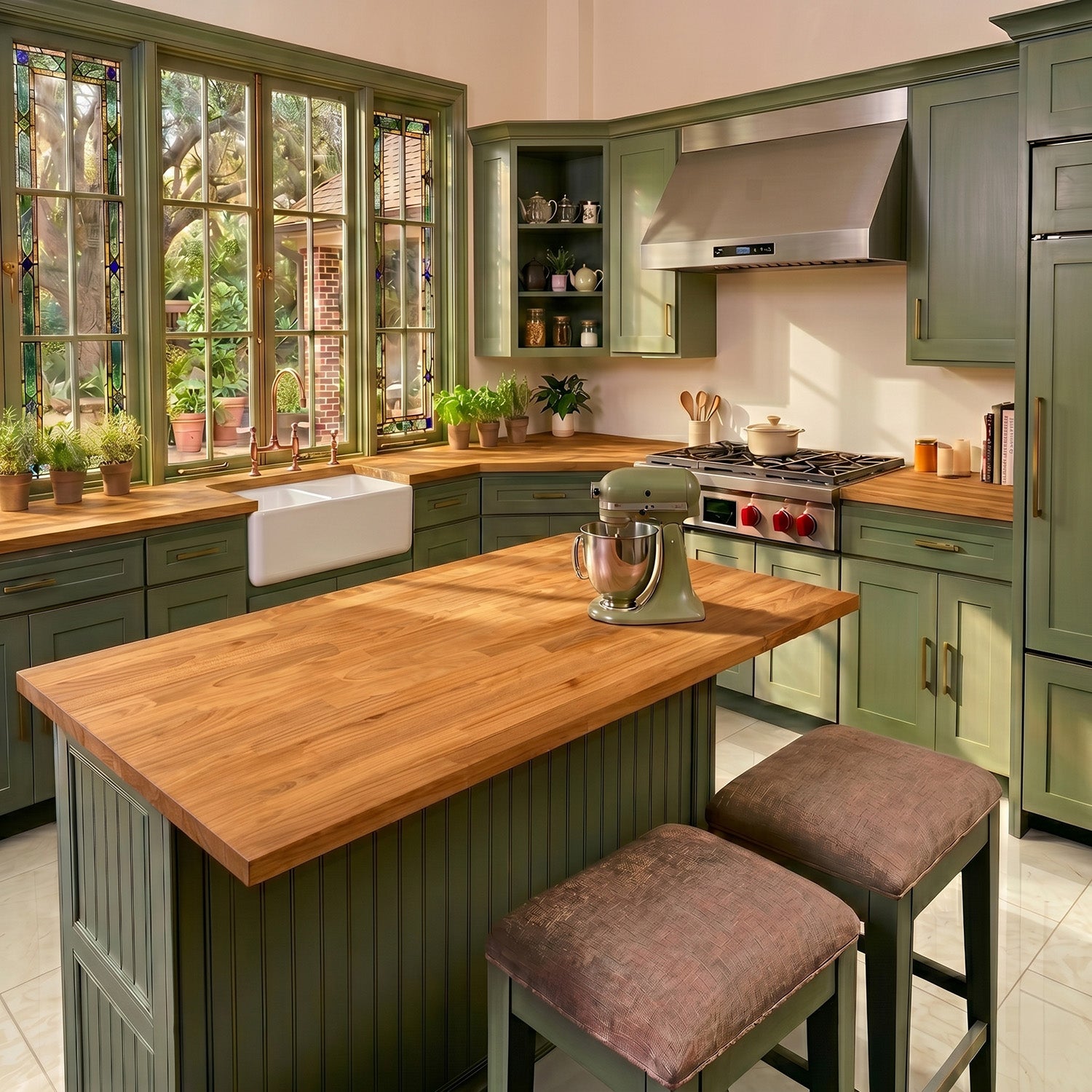 4 ft. L x 30 in. W Unfinished, Hevea Solid Wood, Butcher Block Countertop