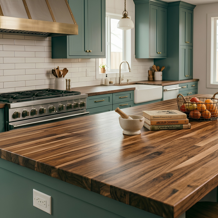 4 ft. L x 25 in. W Unfinished, Acacia Solid Wood, Butcher Block Countertop
