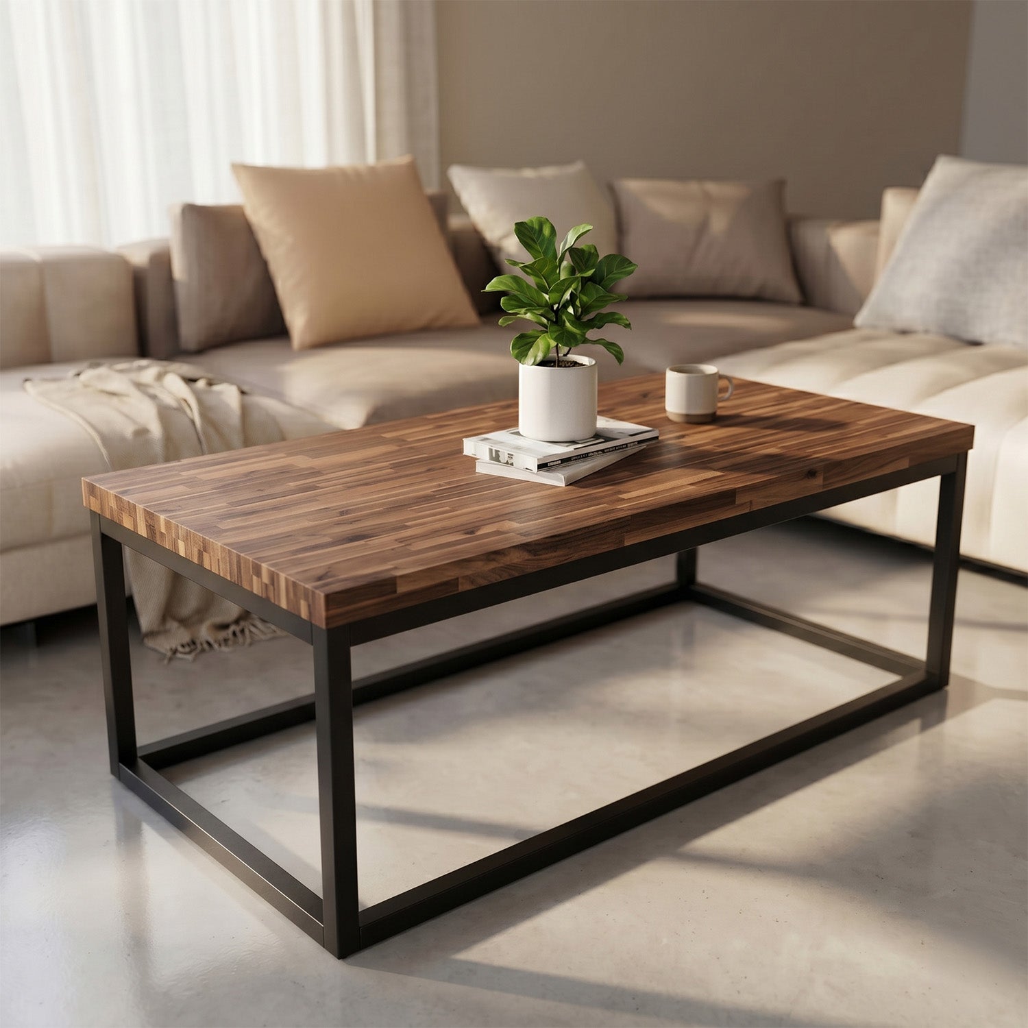 4 ft. L x 25 in. W Unfinished, Acacia Solid Wood, Butcher Block Countertop